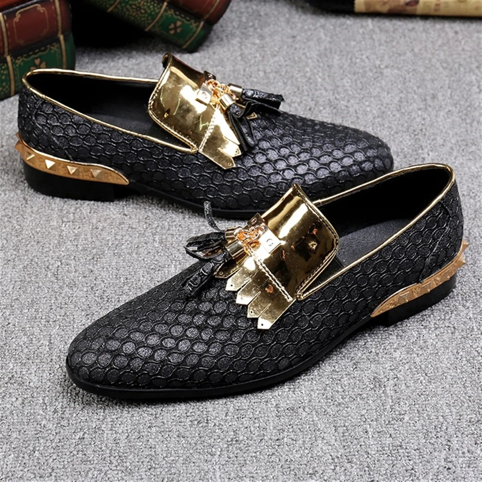 Mens 3CM Slip On Oxford Shoes