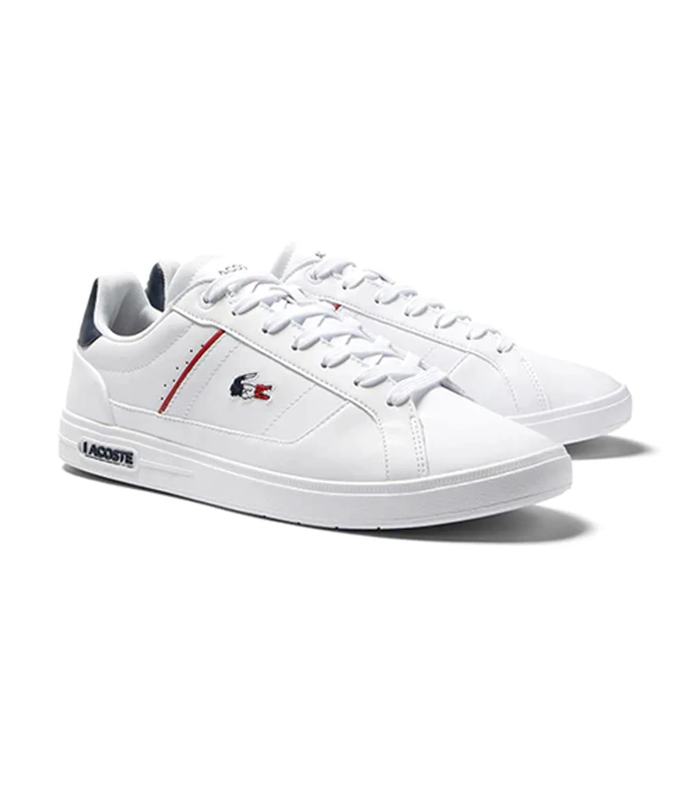 Men's Europa Pro Leather Heel Pop Sneakers White/Navy/Red