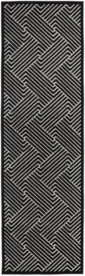 Miami Black & Gold Runner Rug