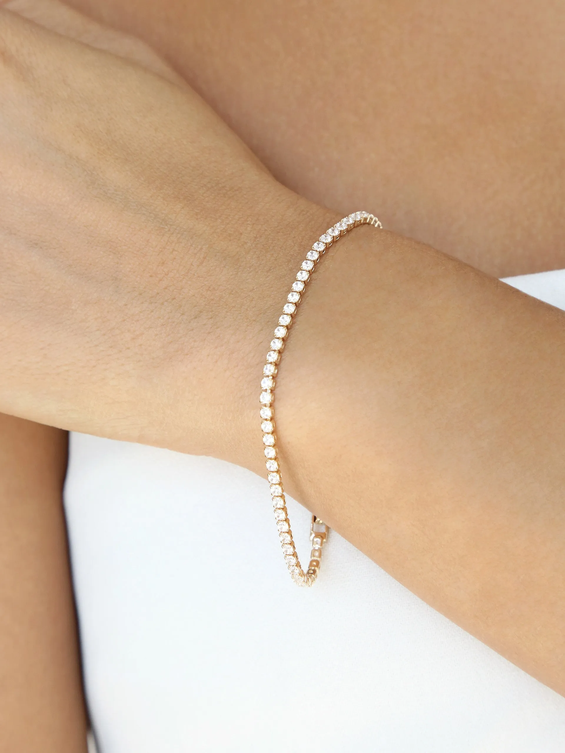 Minimalist Crystal Tennis Bracelet