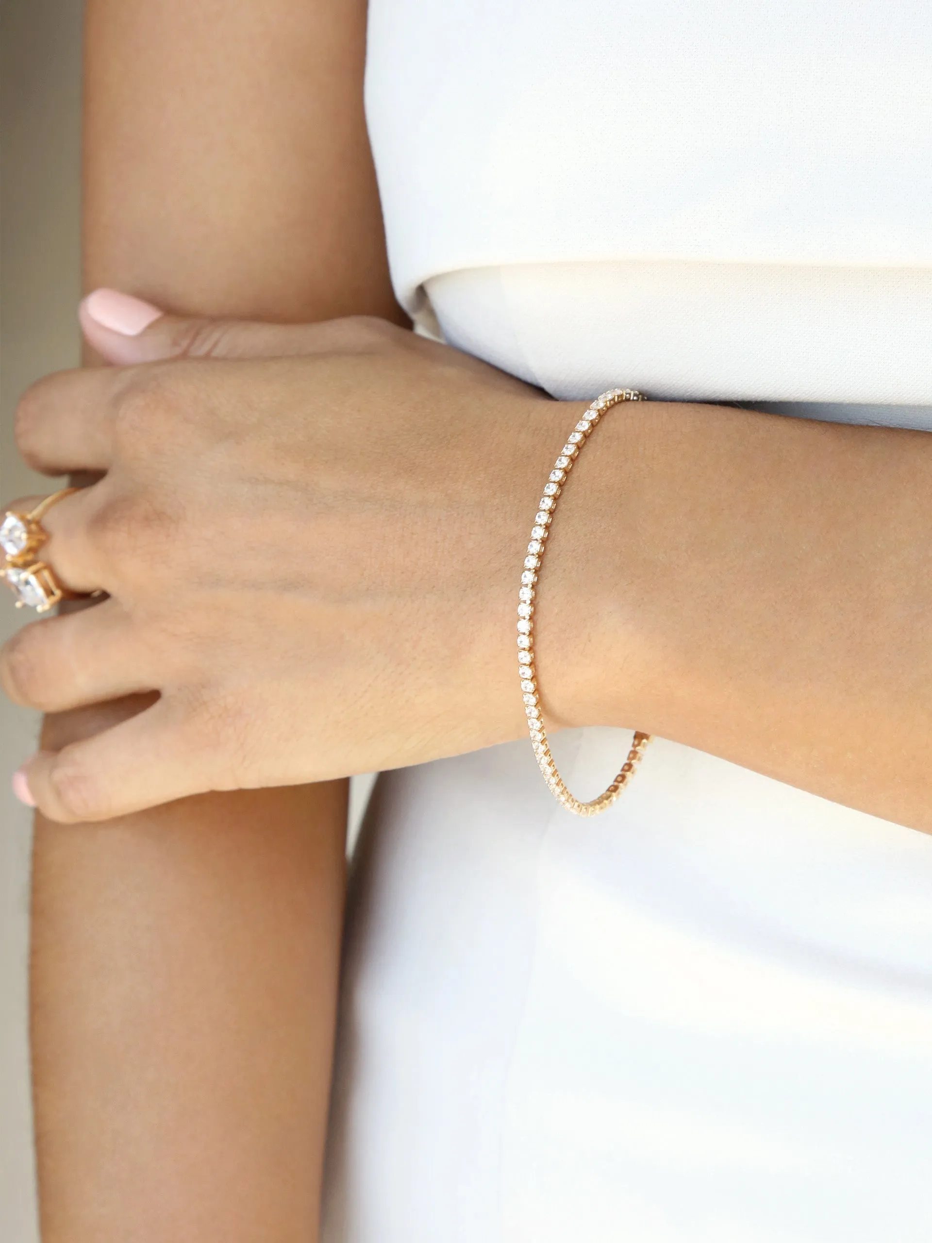 Minimalist Crystal Tennis Bracelet