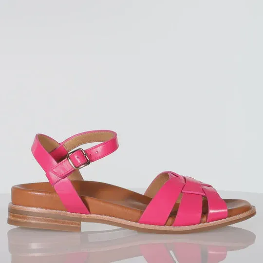 Minx Athens Hot Pink Leather Sandal