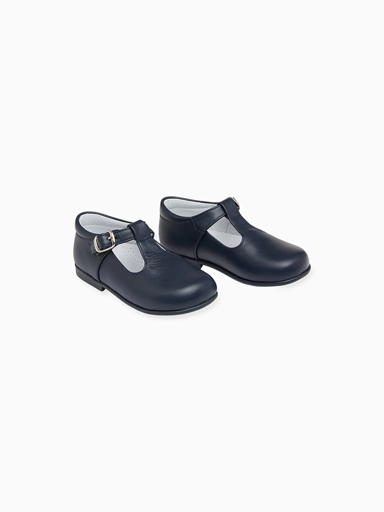 Navy Leather Toddler T-Bar Shoes