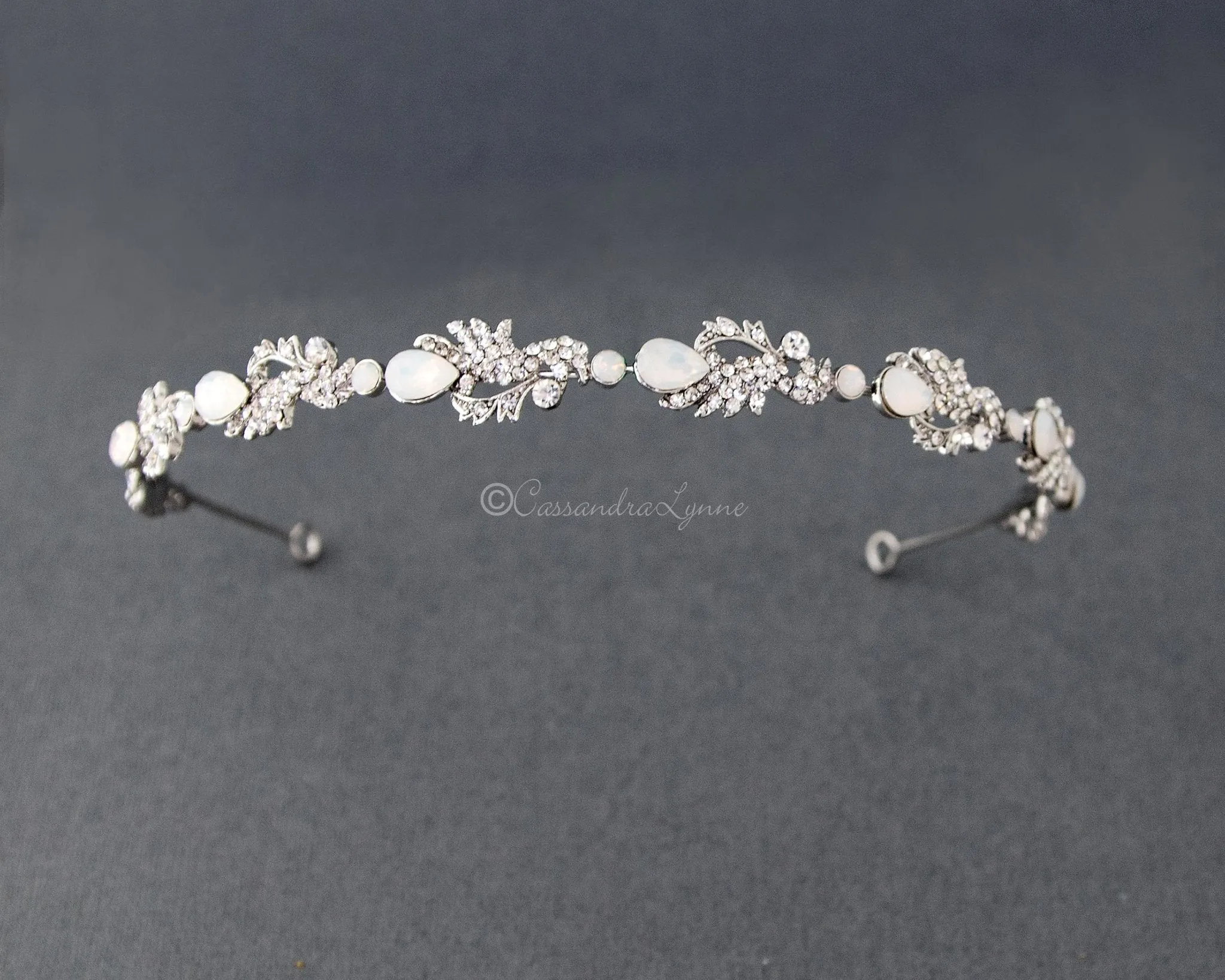 Opal Crystals Wedding Headband