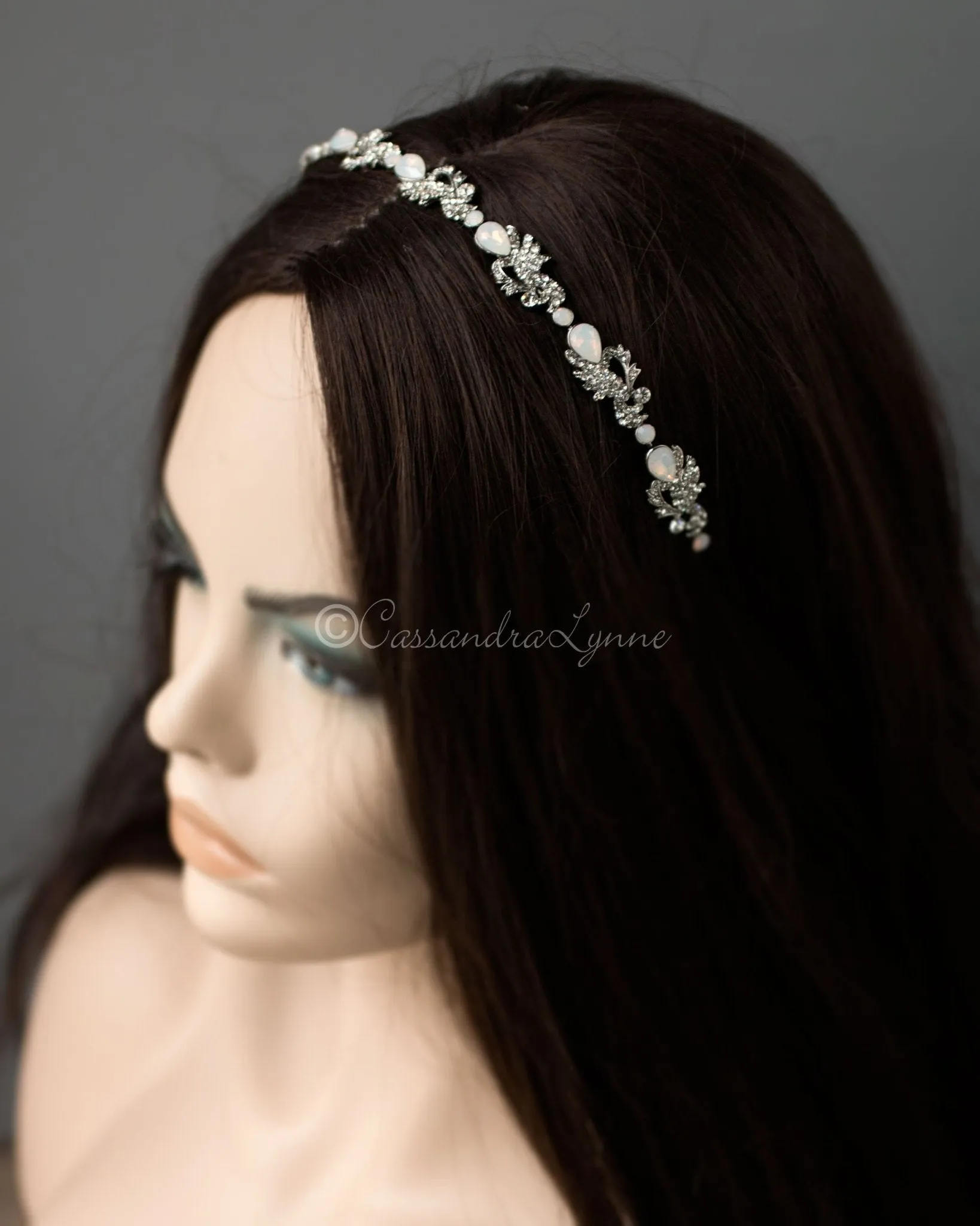 Opal Crystals Wedding Headband