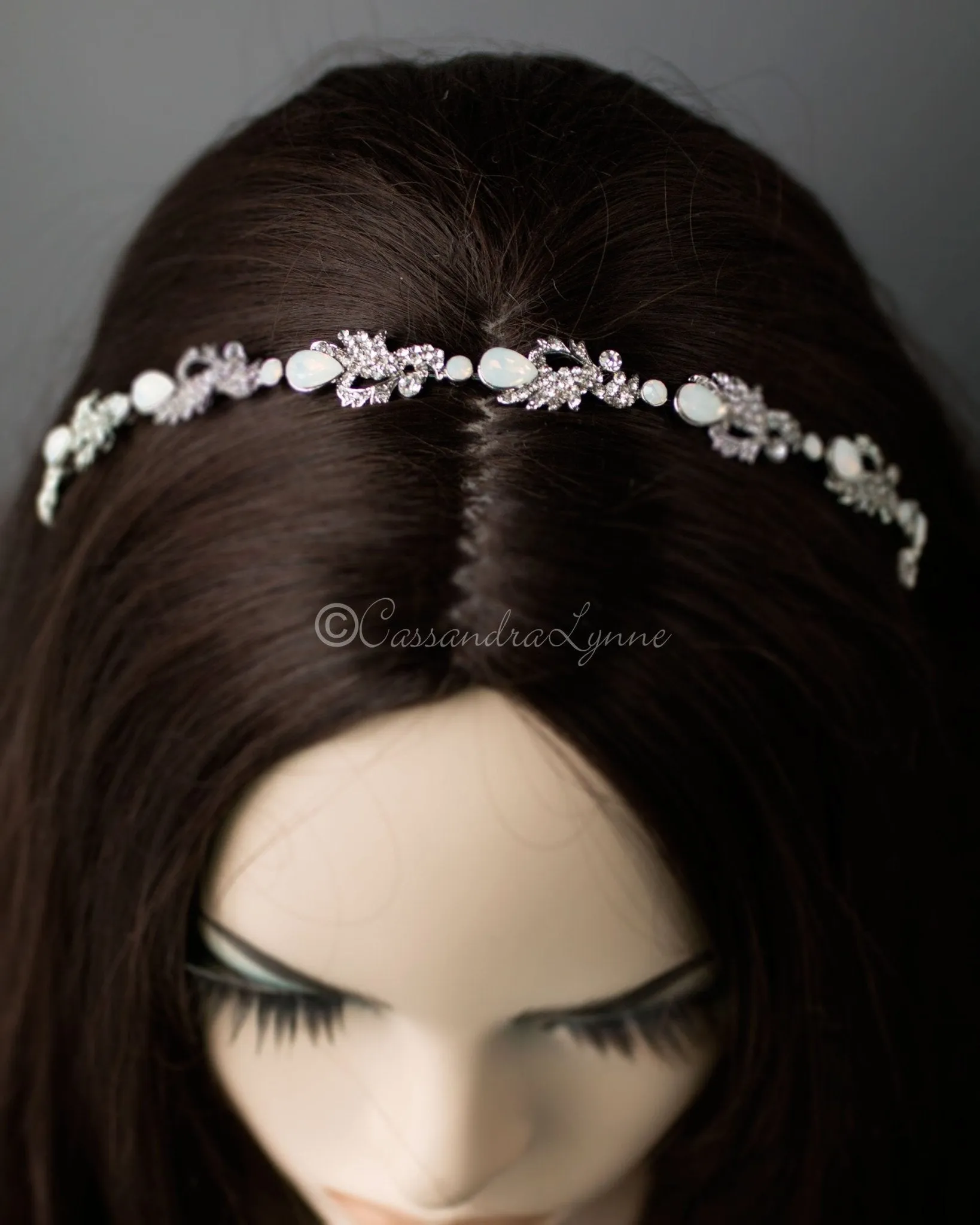 Opal Crystals Wedding Headband