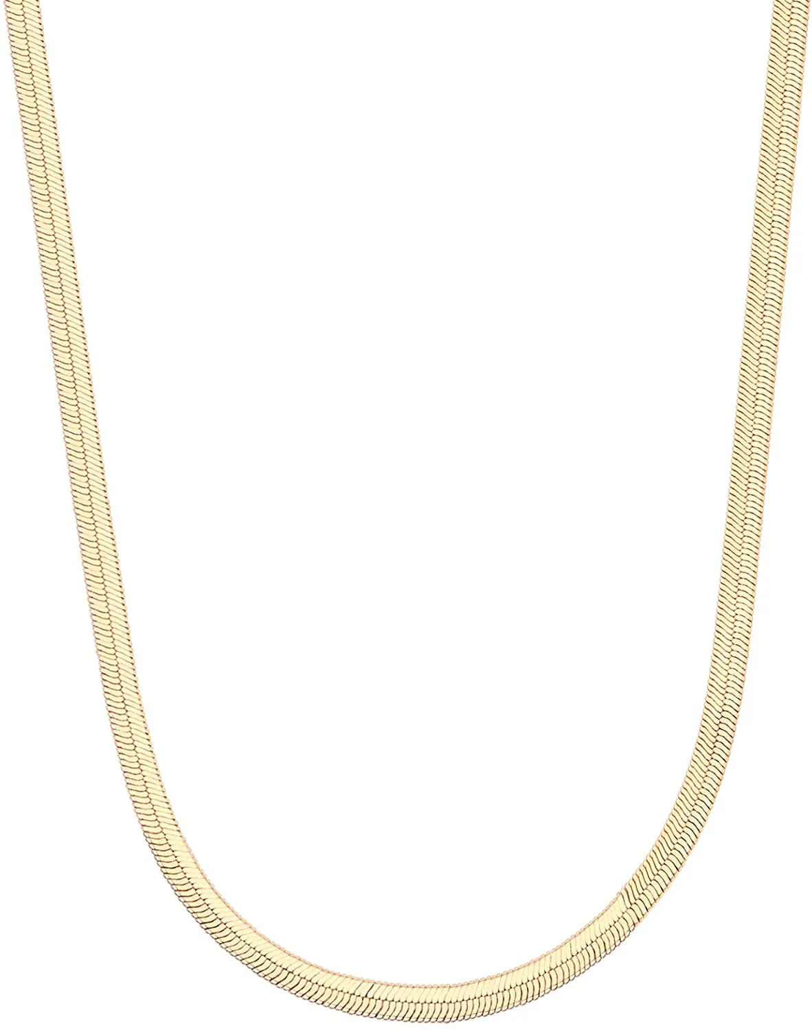 PAVOI 14K Gold Plated Curb Paperclip Box Sphere Bead Snake and Figaro Chain Adjustable Necklace