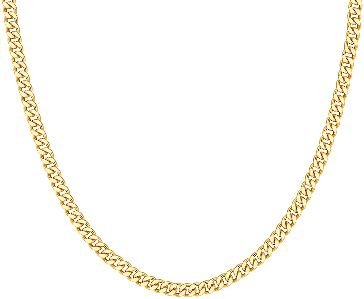 PAVOI 14K Gold Plated Curb Paperclip Box Sphere Bead Snake and Figaro Chain Adjustable Necklace