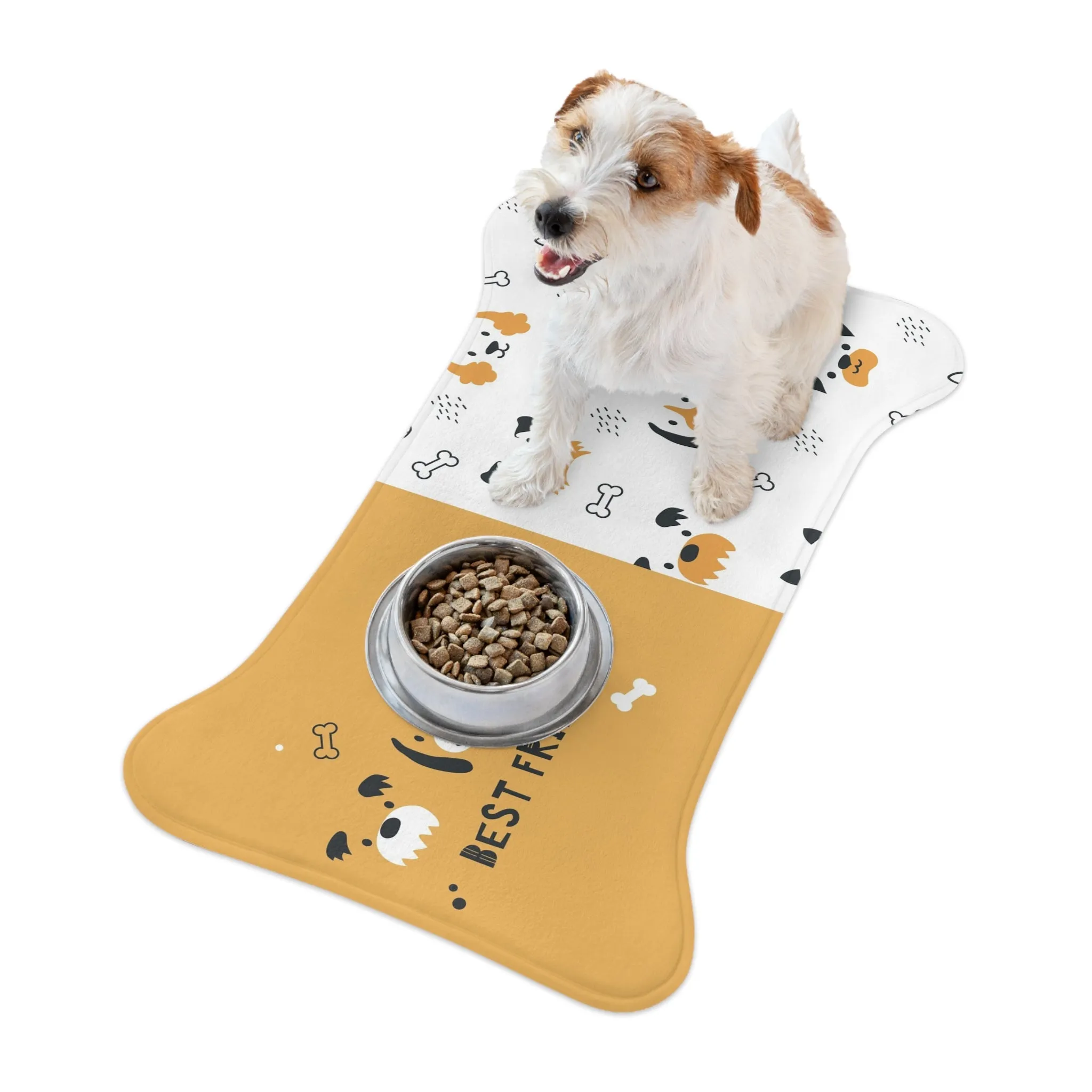 Pet Feeding Mats - Dog and Cat Friends Bone & Fish Shape Design