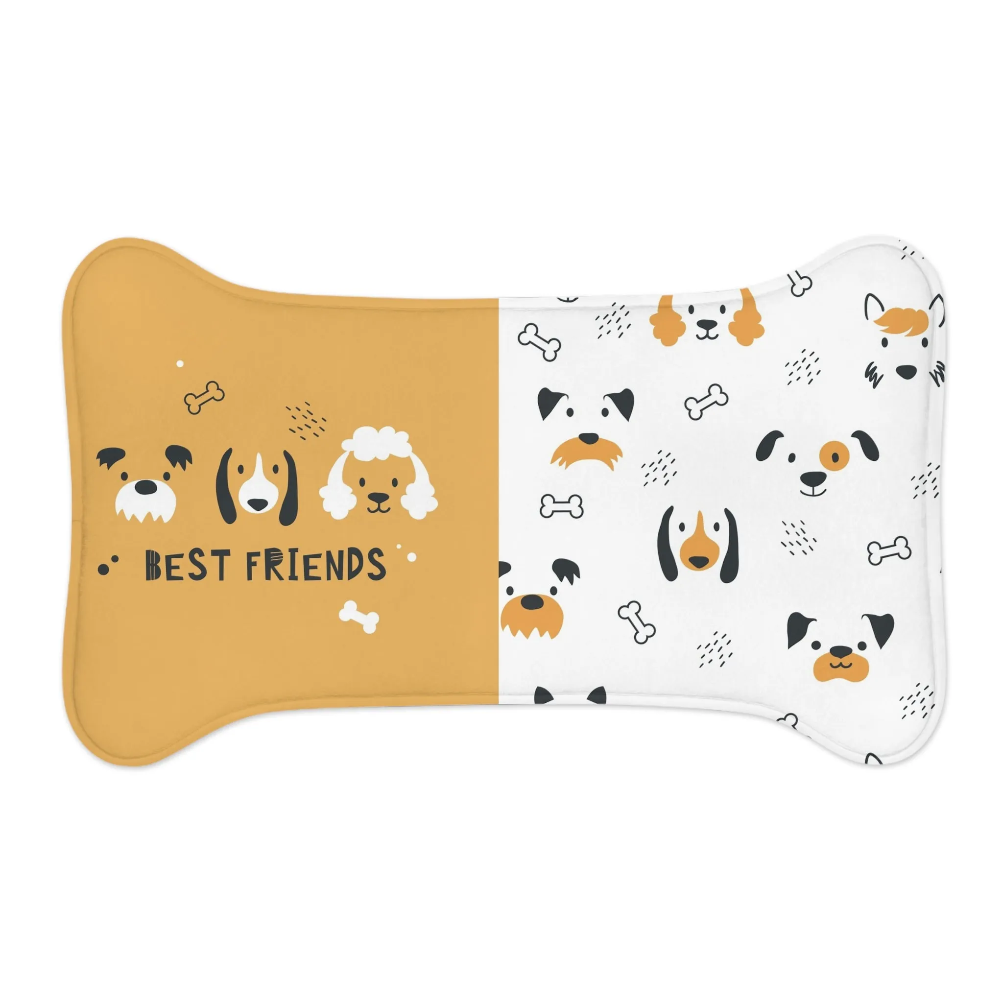 Pet Feeding Mats - Dog and Cat Friends Bone & Fish Shape Design