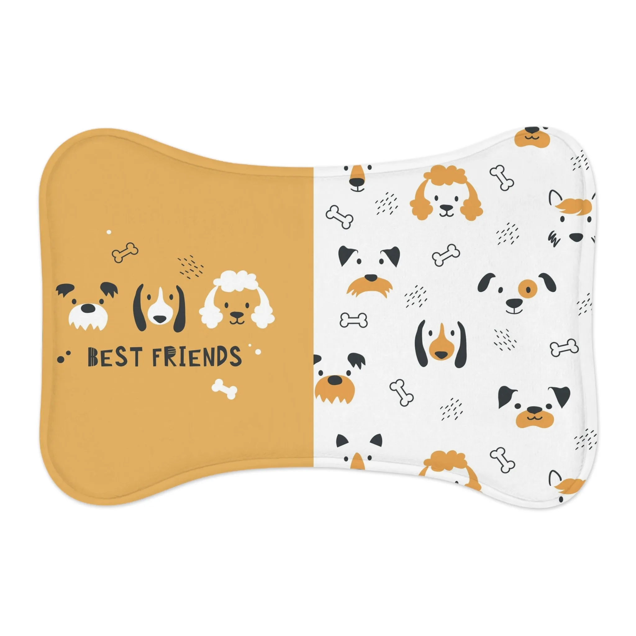 Pet Feeding Mats - Dog and Cat Friends Bone & Fish Shape Design