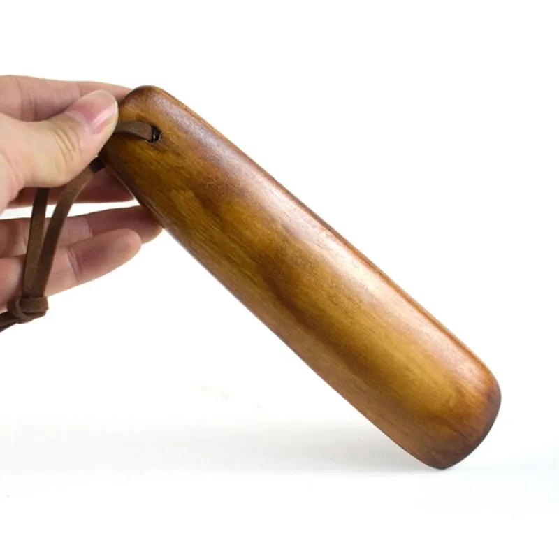 Portable Dutch Wood Short Handled Shoehorn