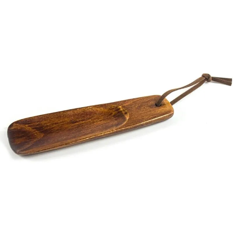 Portable Dutch Wood Short Handled Shoehorn