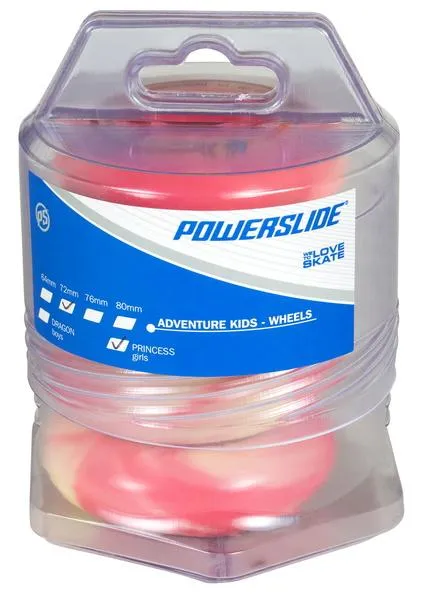 Powerslide Princess Girls 72mm 80a  4 Pack