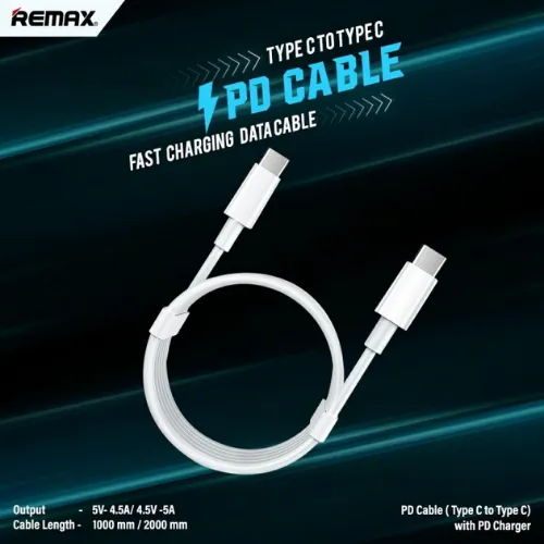 REMAX RC-135C  PD CHARGING SERIES FAST CHARGING TYPE-C TO TYPE-C  DATA CABLE