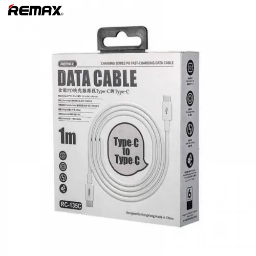 REMAX RC-135C  PD CHARGING SERIES FAST CHARGING TYPE-C TO TYPE-C  DATA CABLE