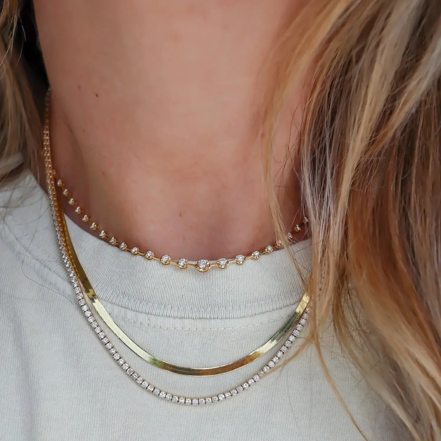 Renata Diamond Tennis Necklace