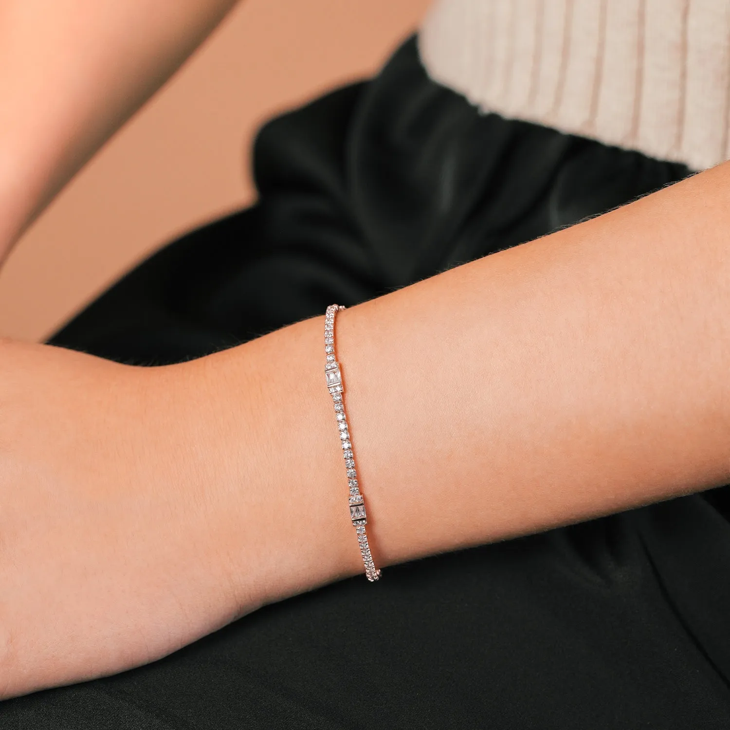 Rose Gold Claribelle Tennis Bracelet