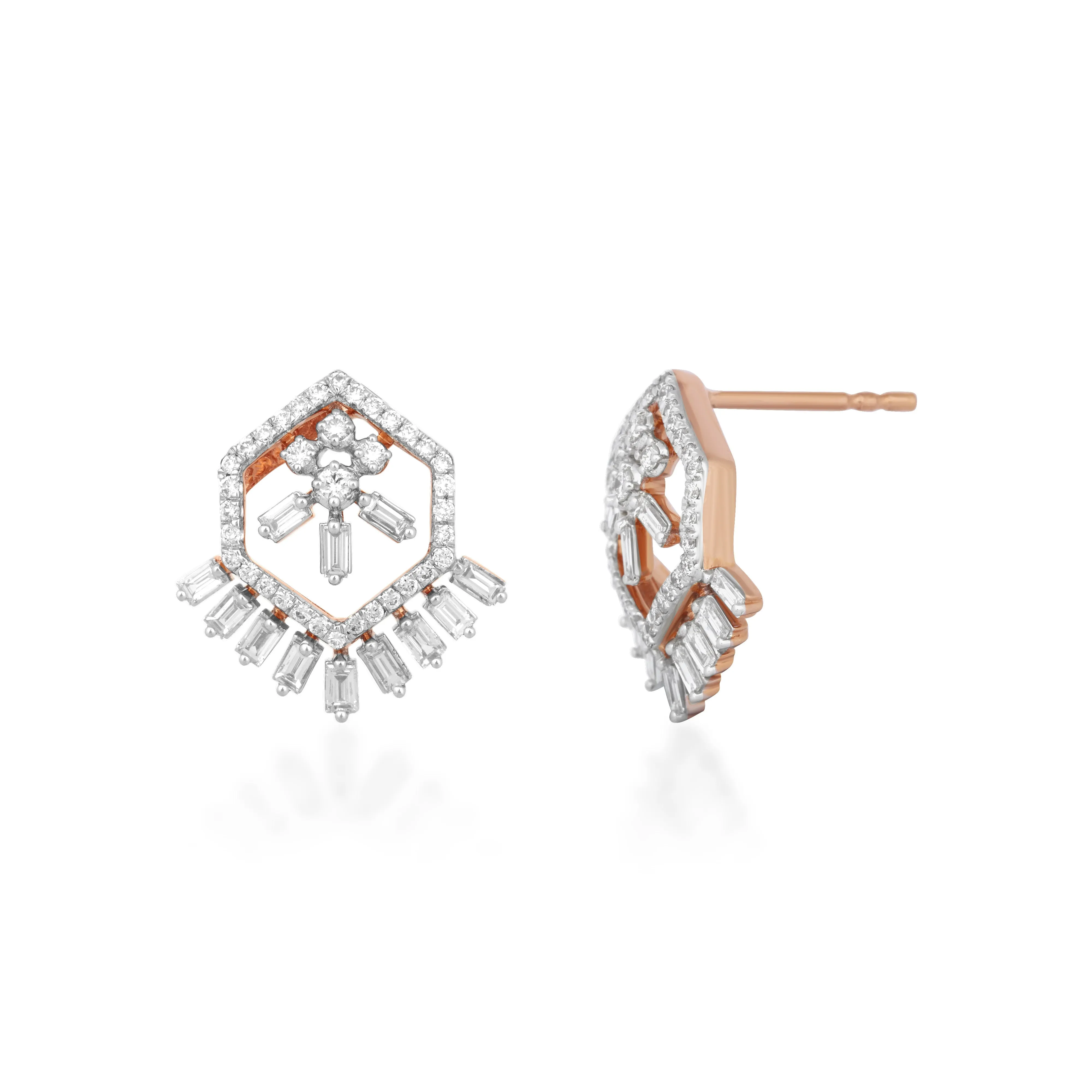 Scatter Waltz Hexa Diamond Earrings