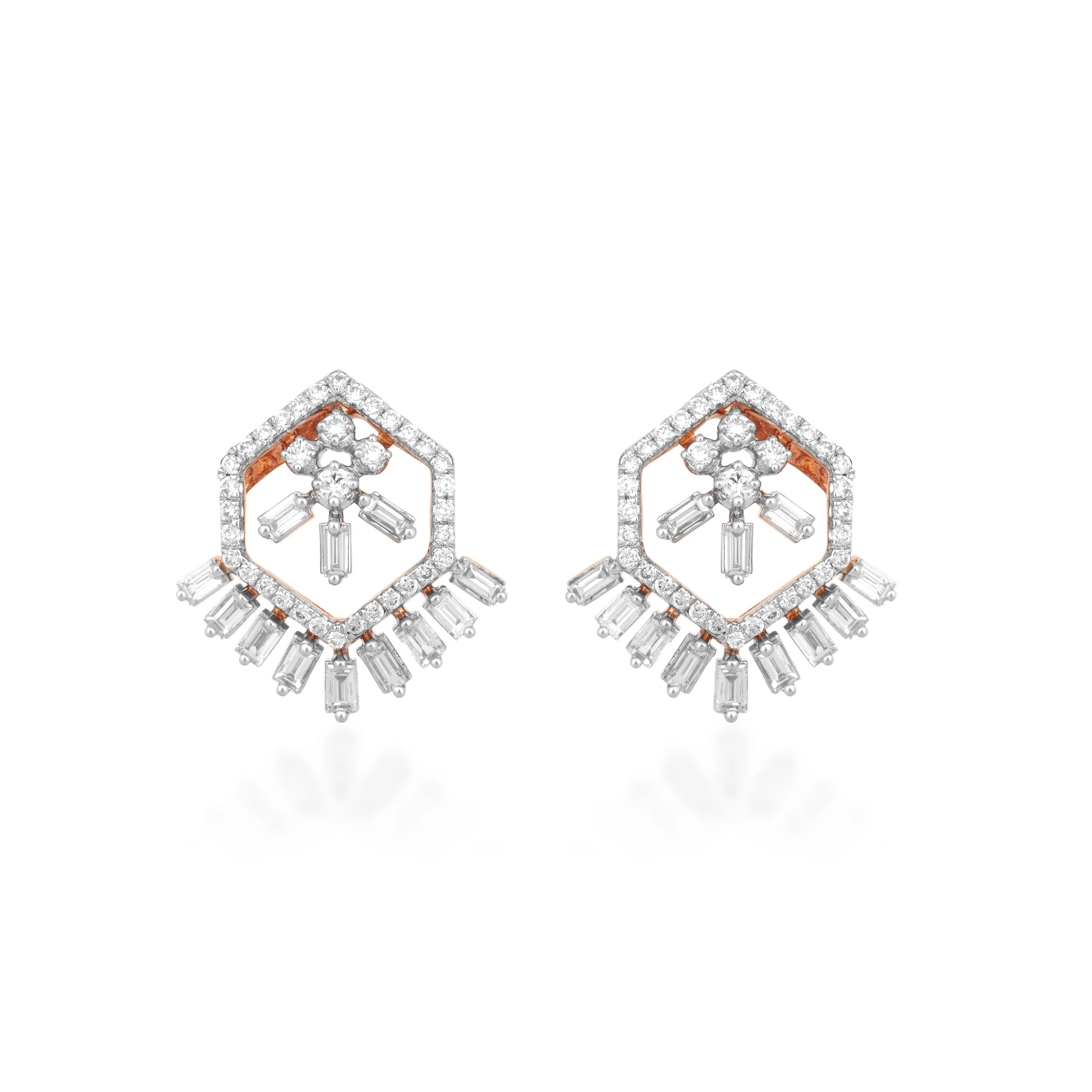 Scatter Waltz Hexa Diamond Earrings