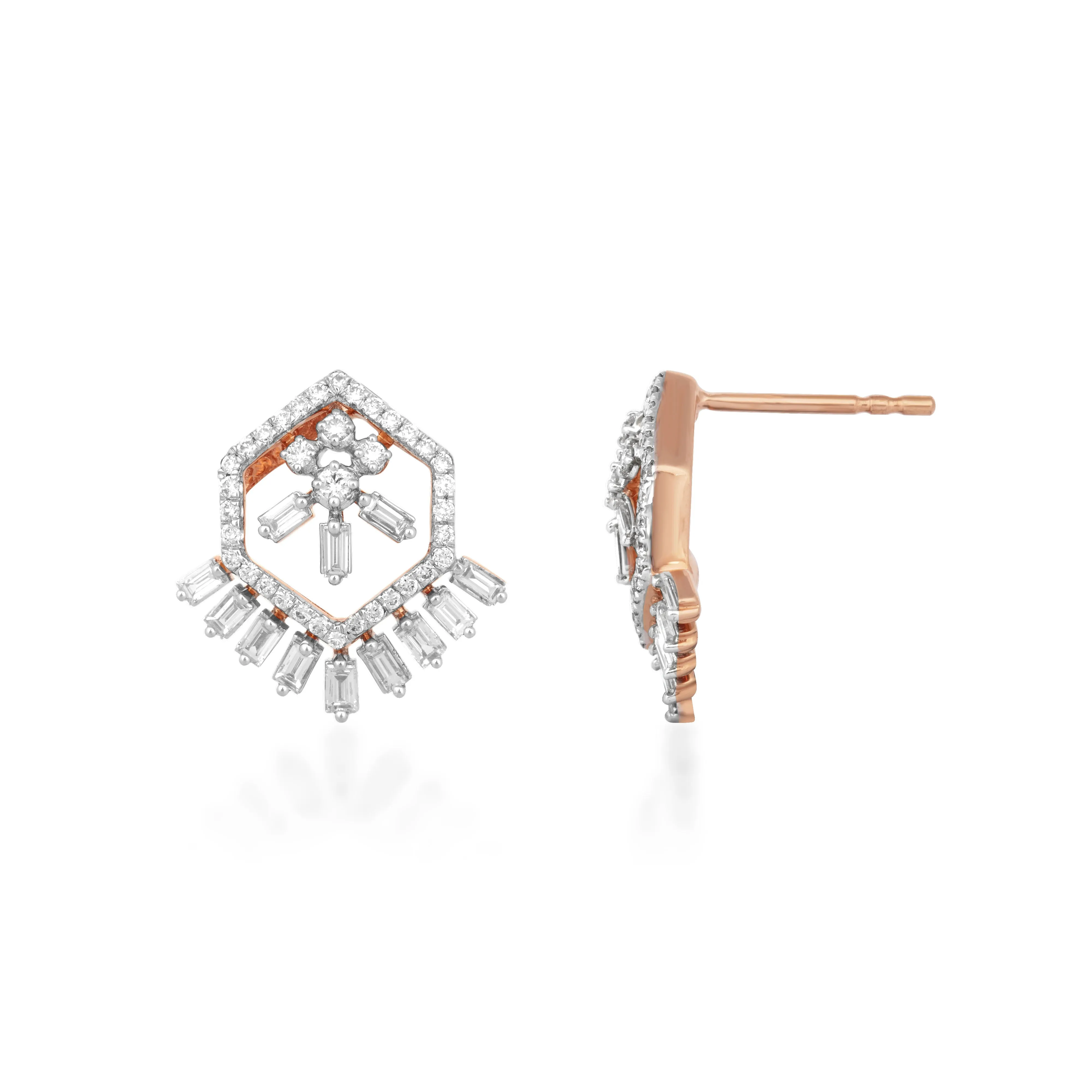 Scatter Waltz Hexa Diamond Earrings