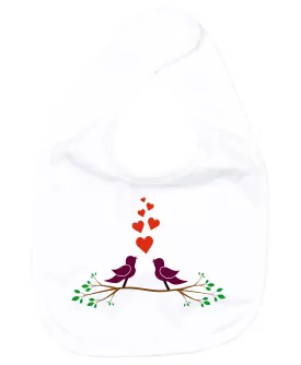 Singing Love Birds Baby Bib