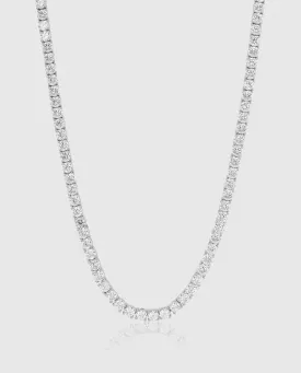 TENNIS CHAIN 5MM - White Gold