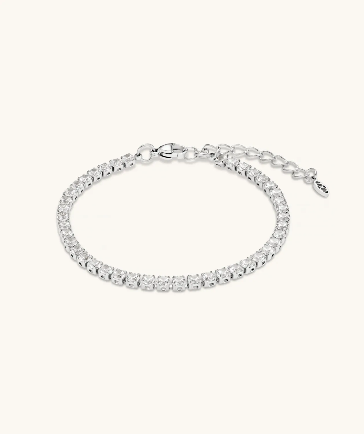 Tennis Chain Bracelet in Silver