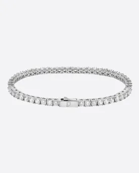 TENNISBOY BRACELET. - 4MM WHITE GOLD