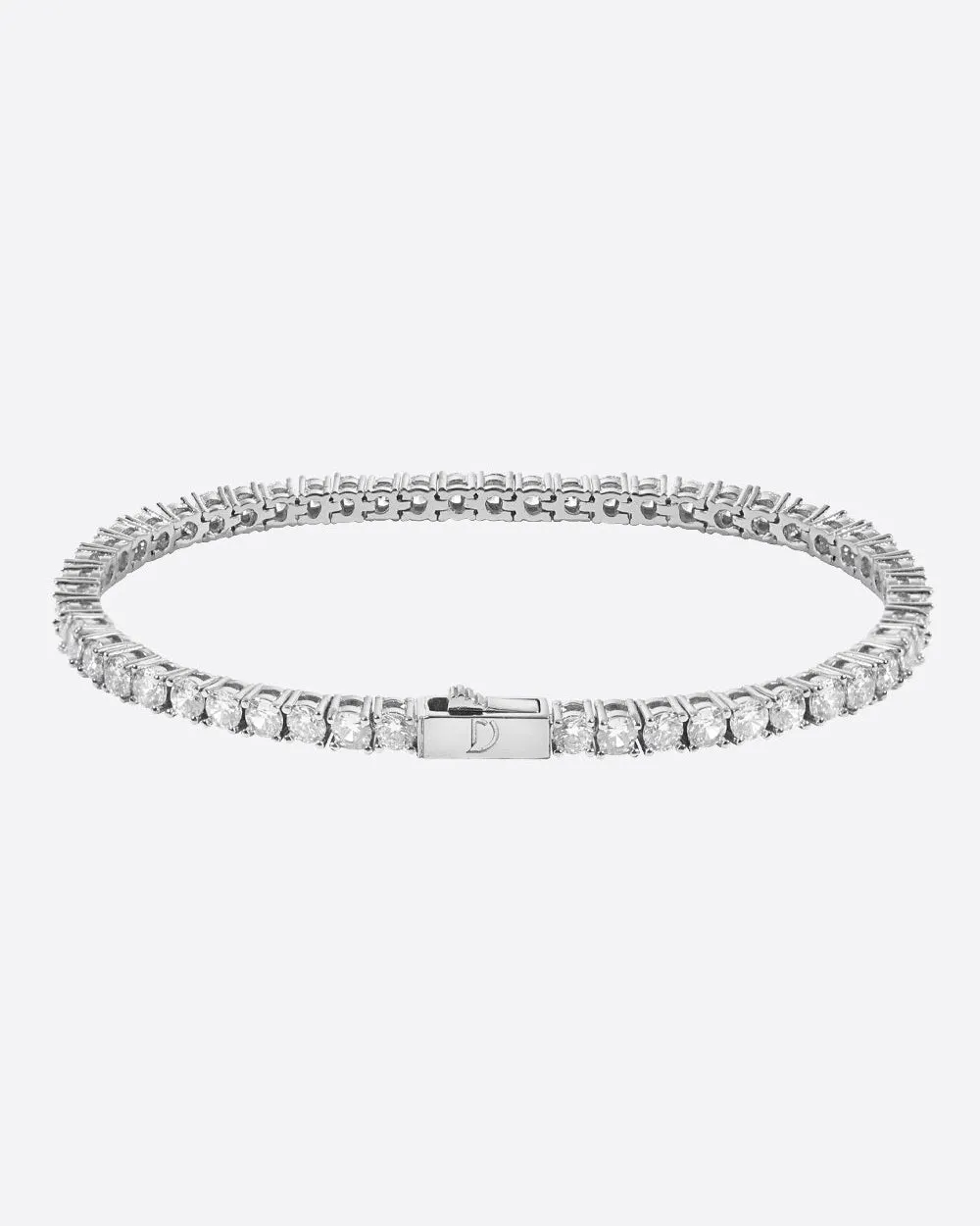 TENNISBOY BRACELET. - 4MM WHITE GOLD