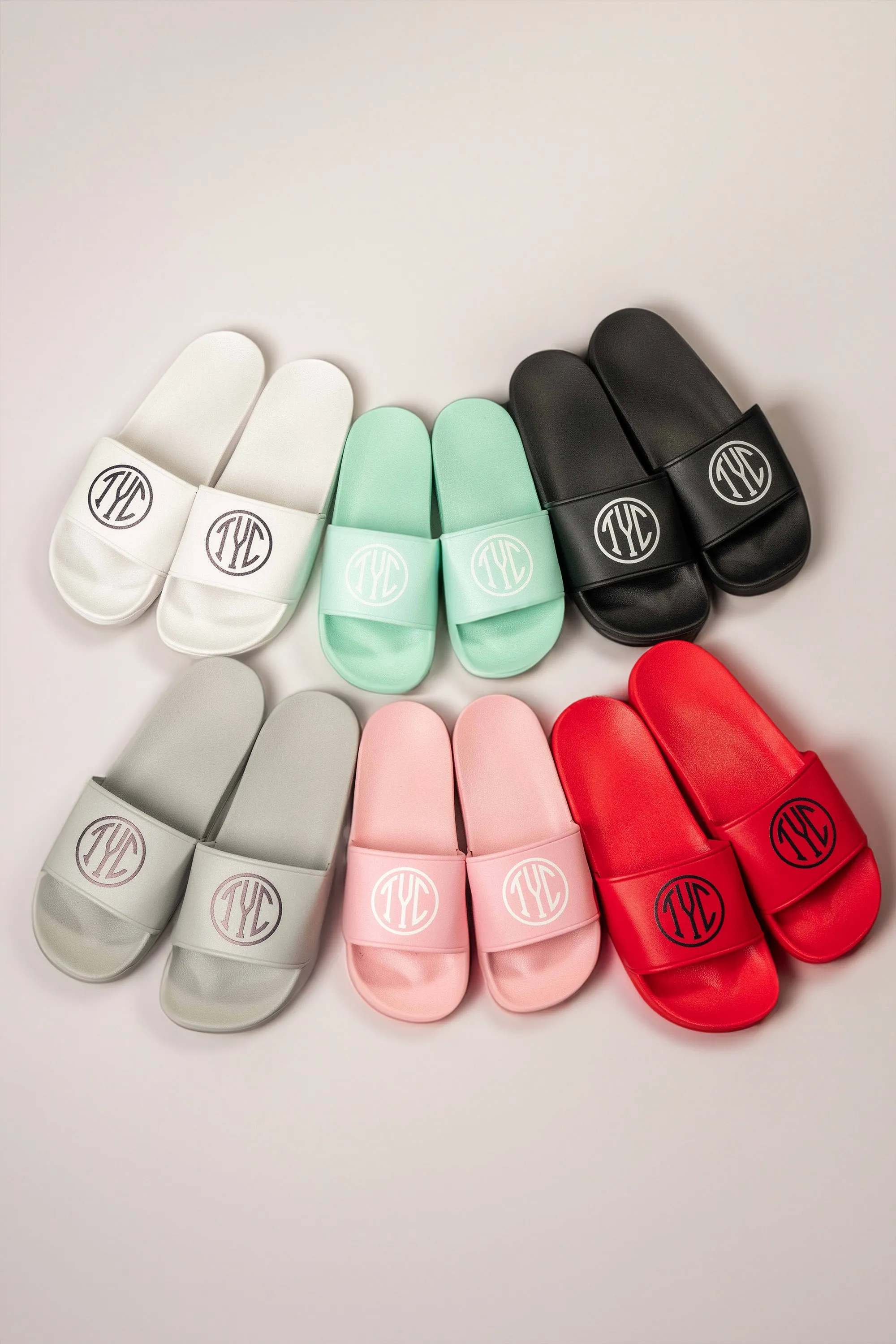 TYC Slides - Pink & White