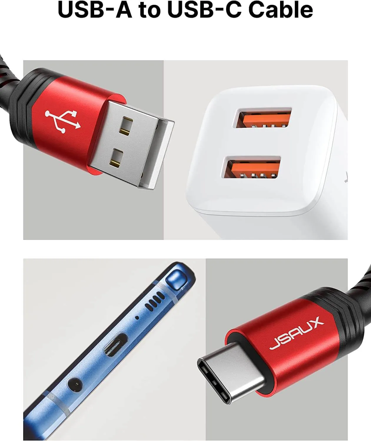 USB-A to C 3A Fast Charging Cable