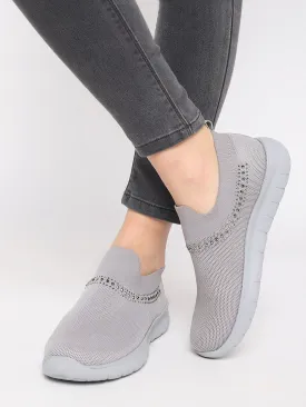 Women Embellished Comfort Slip-On Sneakers