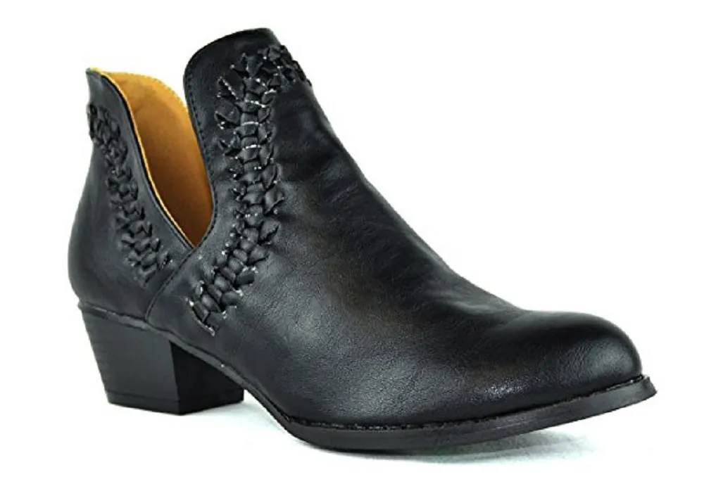 Women's Ted-8 Low Stacked Heeled Women's Ankle Boots